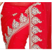 Luxurious Red Colored Stone Worked Bamber Georgette Saree